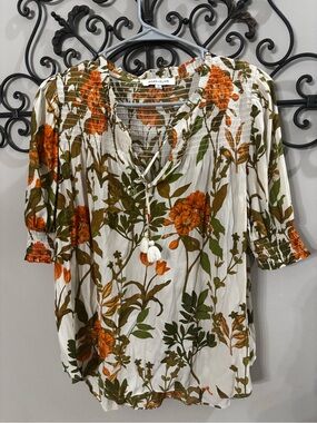 Rose  and Olive Blouse Medium